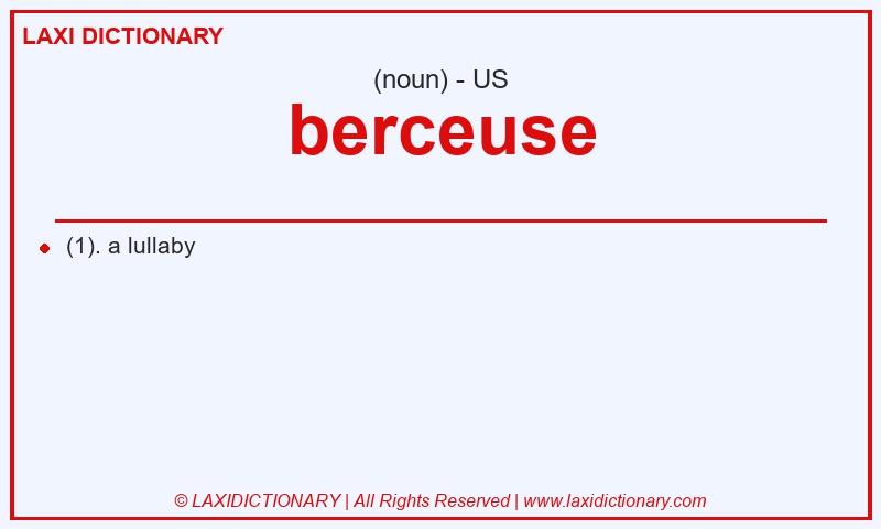 Definition berceuse in American English
