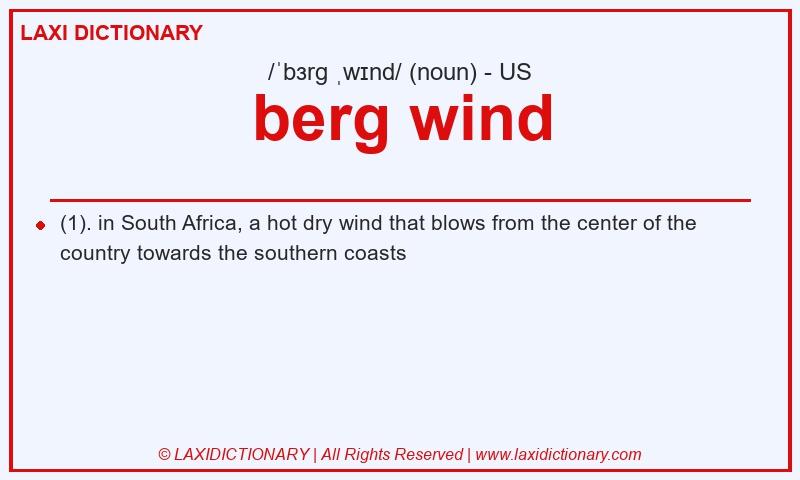 Definition berg wind in American English