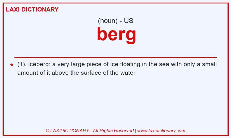 Definition berg in American English