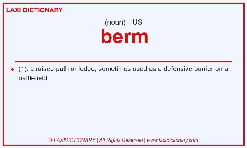 Definition berm in American English