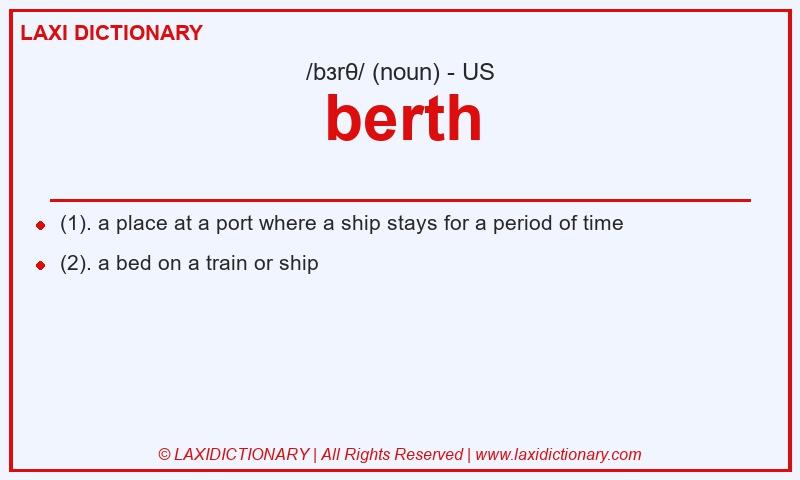 Definition berth in American English