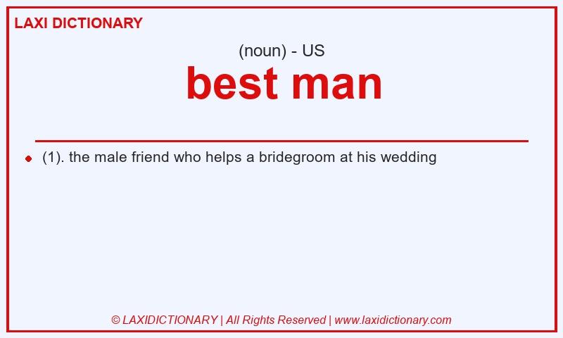 Definition best man in American English