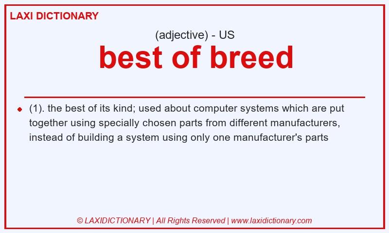 Definition best of breed in American English