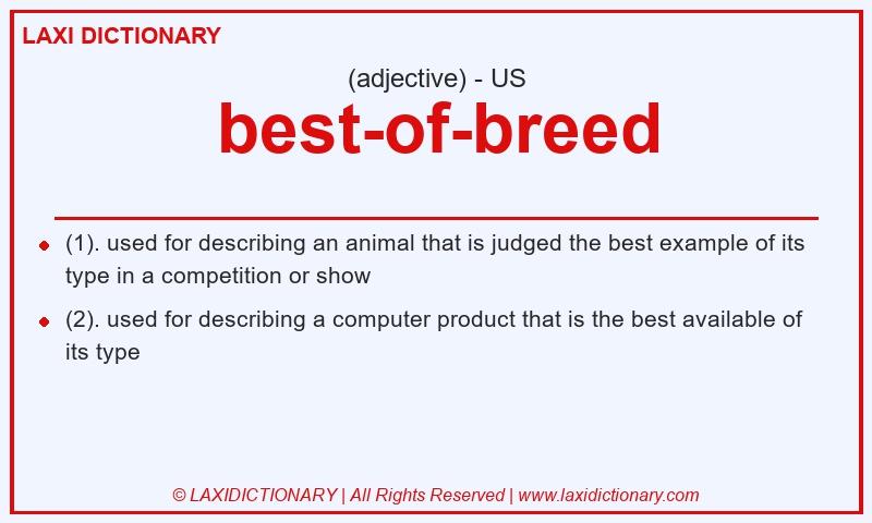 Definition best-of-breed in American English