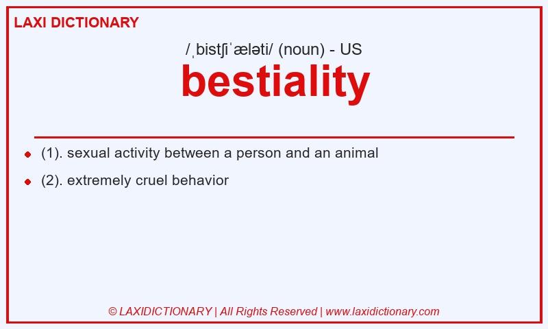 Definition bestiality in American English