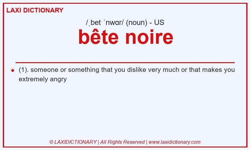 Definition bête noire in American English