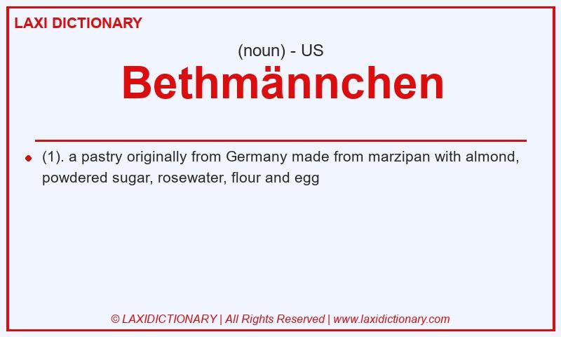 Definition Bethmännchen in American English