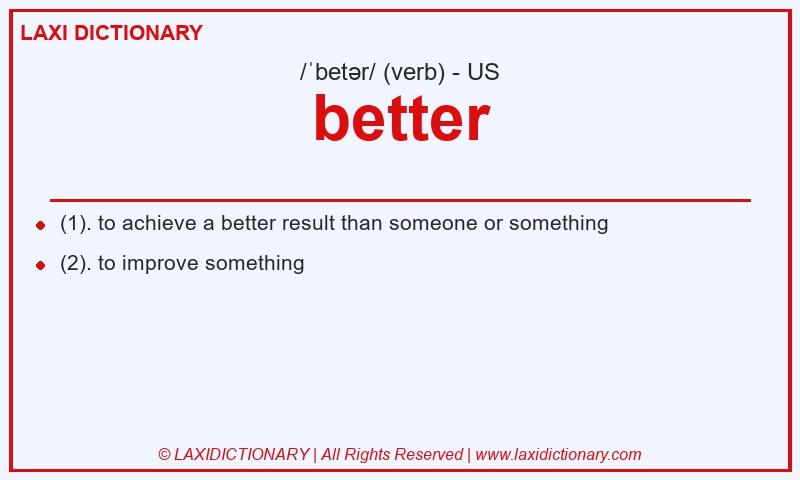 Definition better in American English