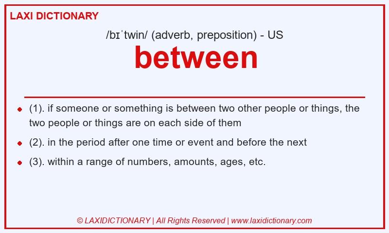Definition between in American English