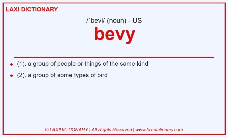 Definition bevy in American English