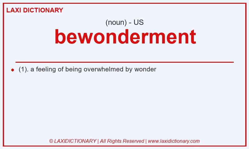 Definition bewonderment in American English