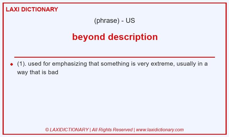 Definition beyond description in American English