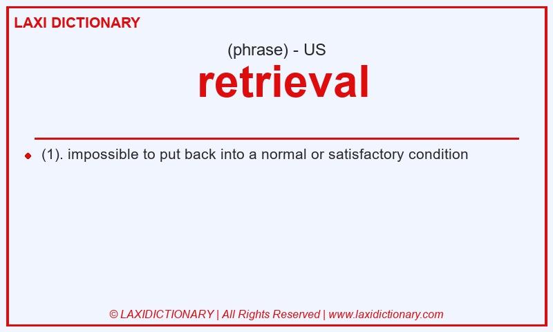 Definition retrieval in American English