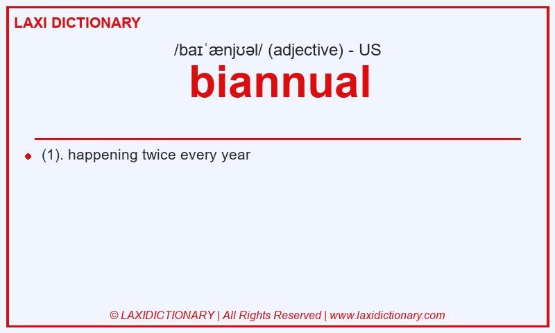 Definition biannual in American English