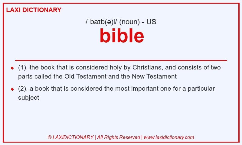 Definition bible in American English