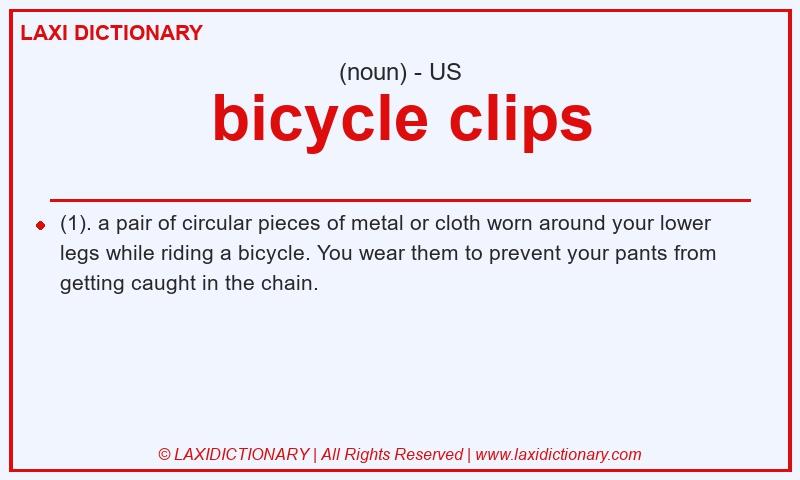 Definition bicycle clips in American English