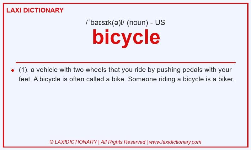 Definition bicycle in American English