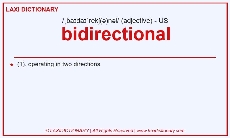 Definition bidirectional in American English