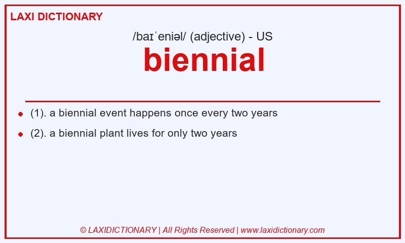 Definition biennial in American English