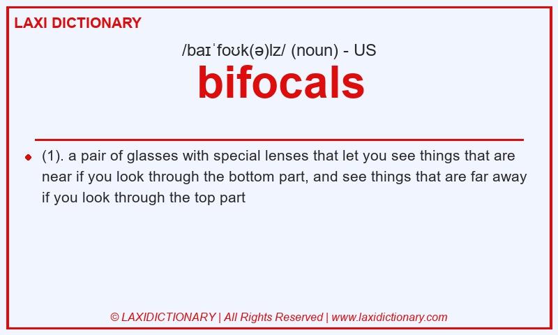 Definition bifocals in American English