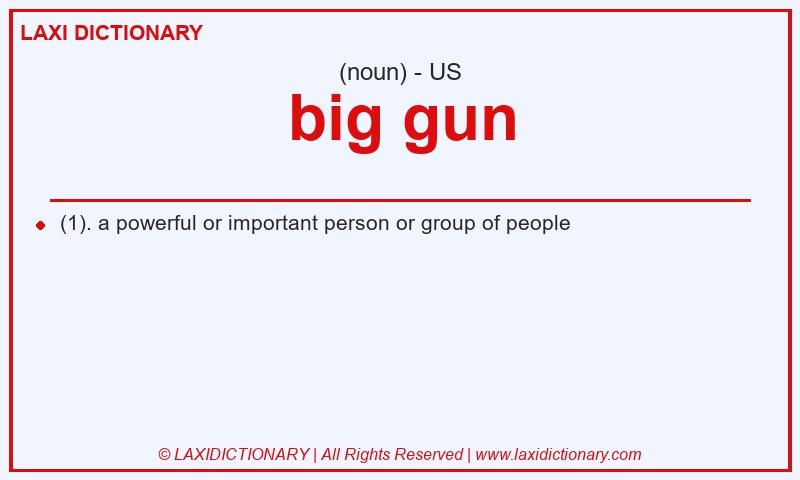 Definition big gun in American English