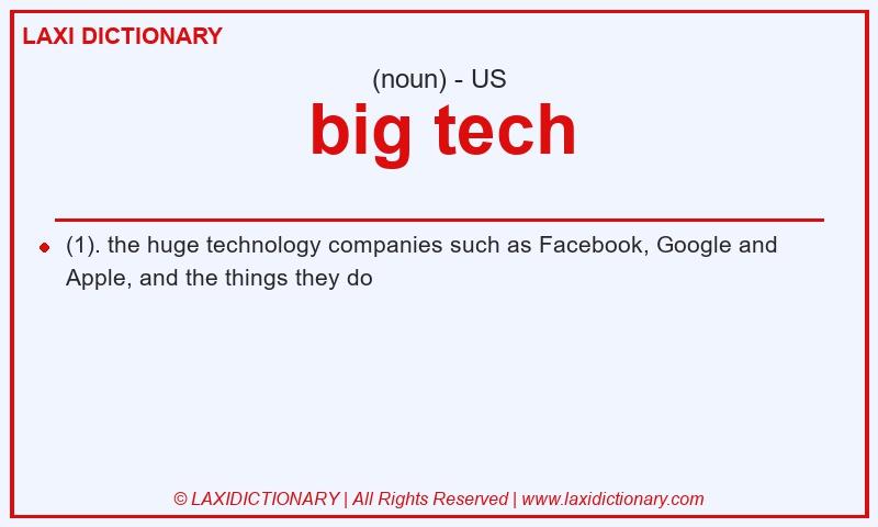 Definition big tech in American English