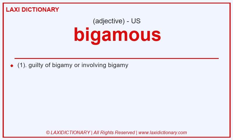 Definition bigamous in American English