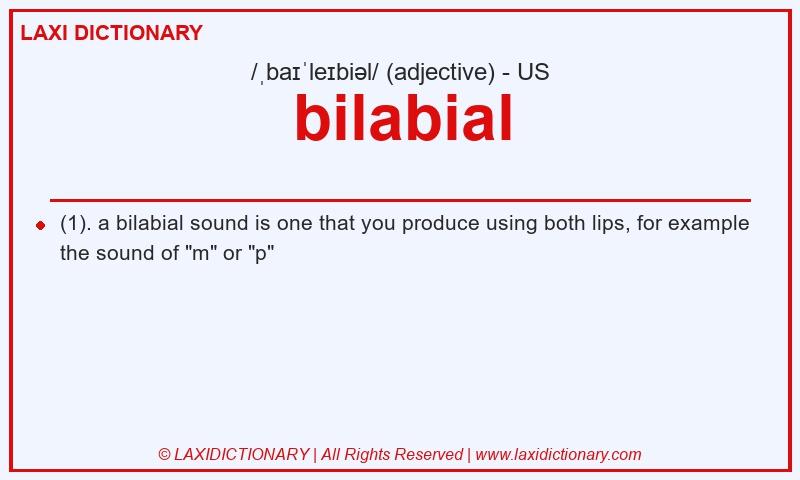 Definition bilabial in American English