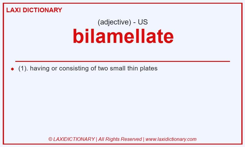 Definition bilamellate in American English