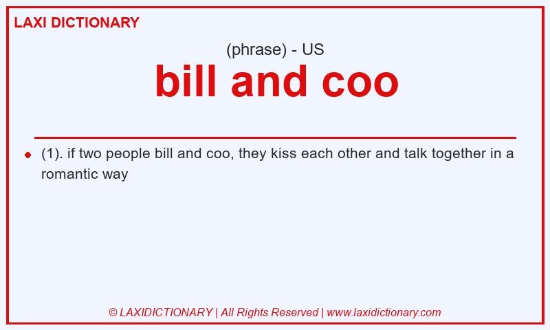 Definition bill and coo in American English