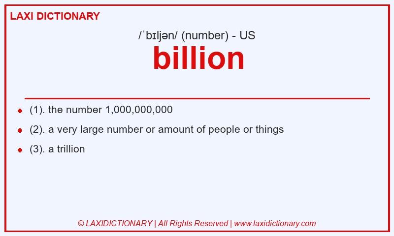 Definition billion in American English