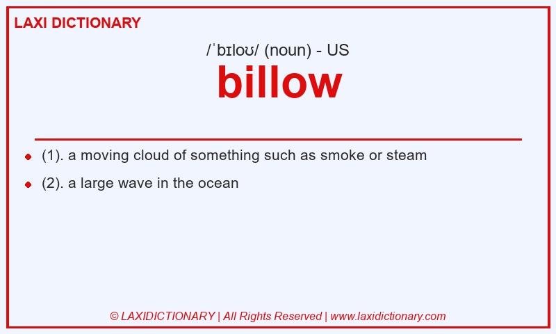 Definition billow in American English