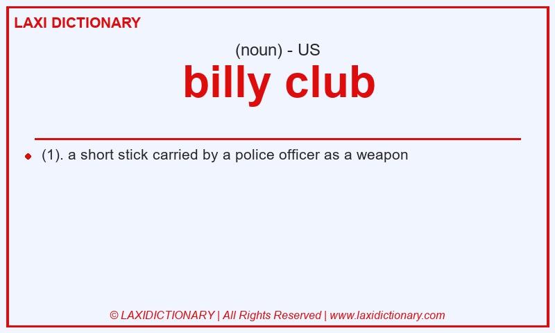 Definition billy club in American English
