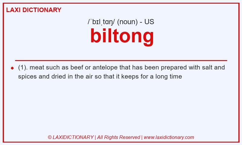Definition biltong in American English
