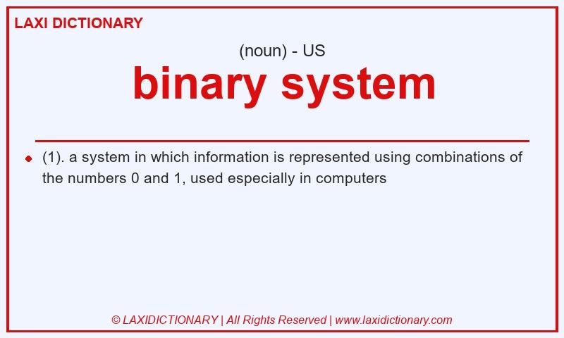 Definition binary system in American English