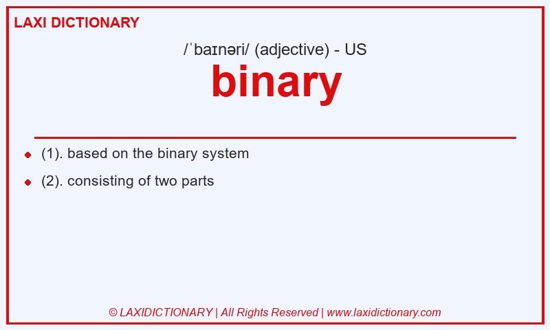 Definition binary in American English