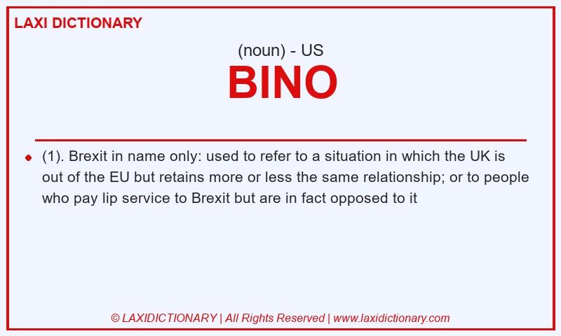 Definition BINO in American English