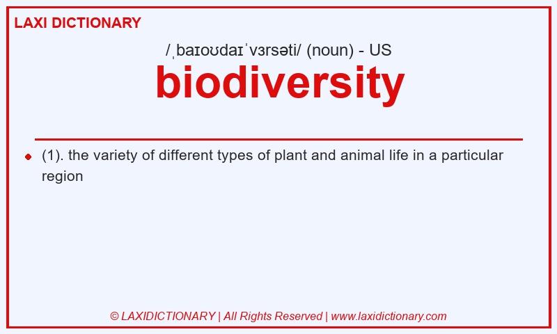 Definition biodiversity in American English