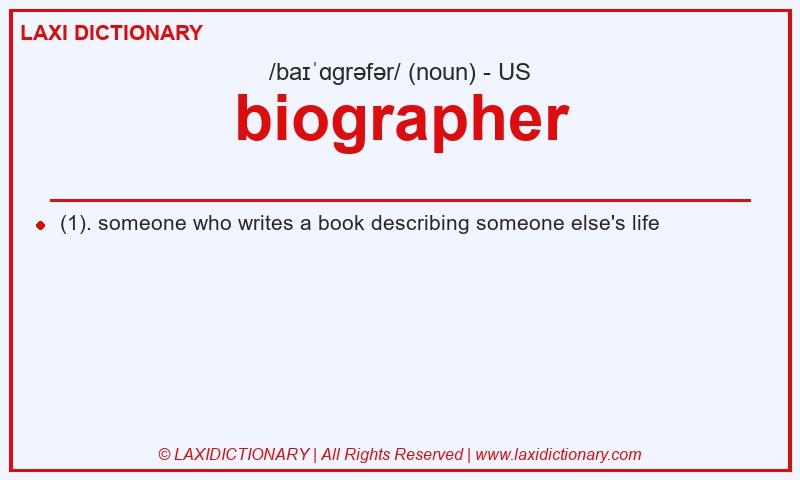 Definition biographer in American English