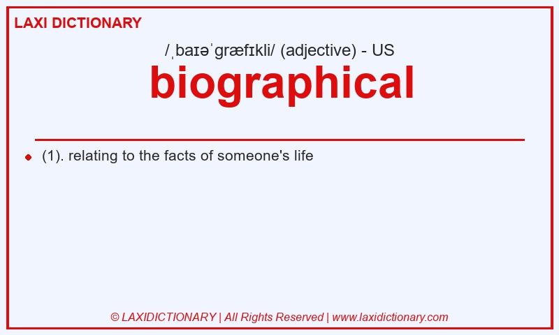 Definition biographical in American English