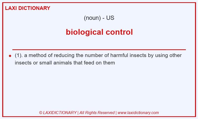 Definition biological control in American English