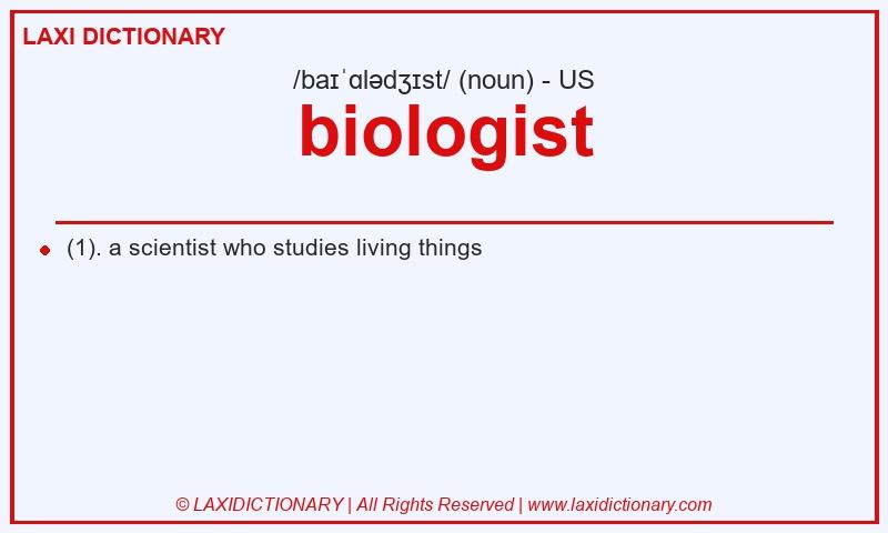 Definition biologist in American English