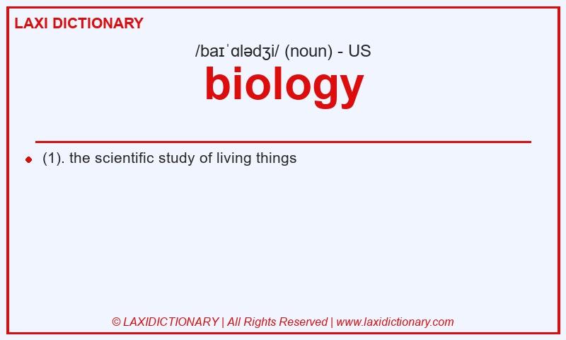 Definition biology in American English