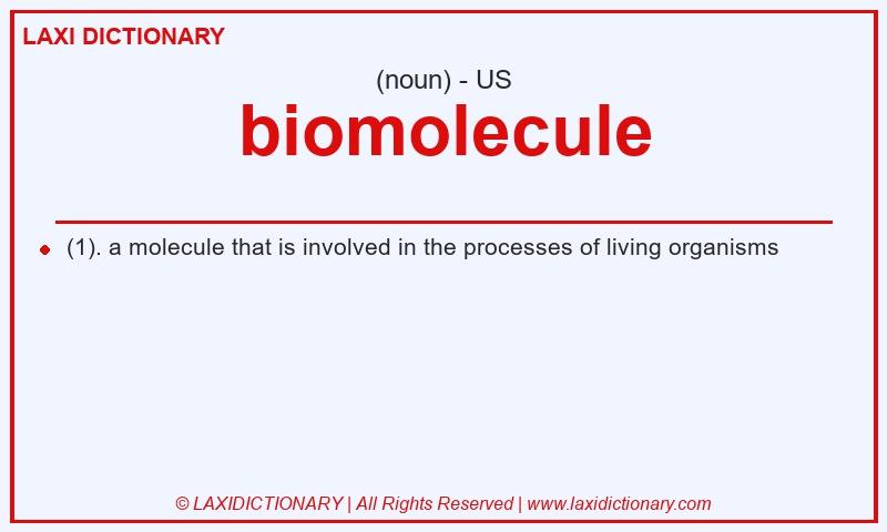 Definition biomolecule in American English
