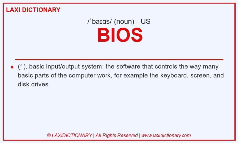 Definition BIOS in American English