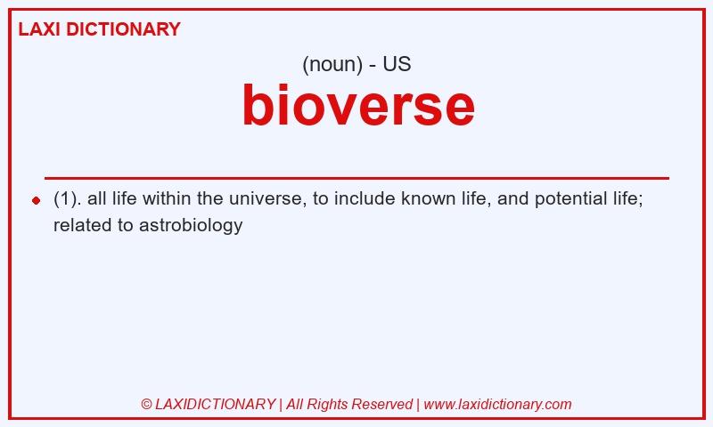 Definition bioverse in American English