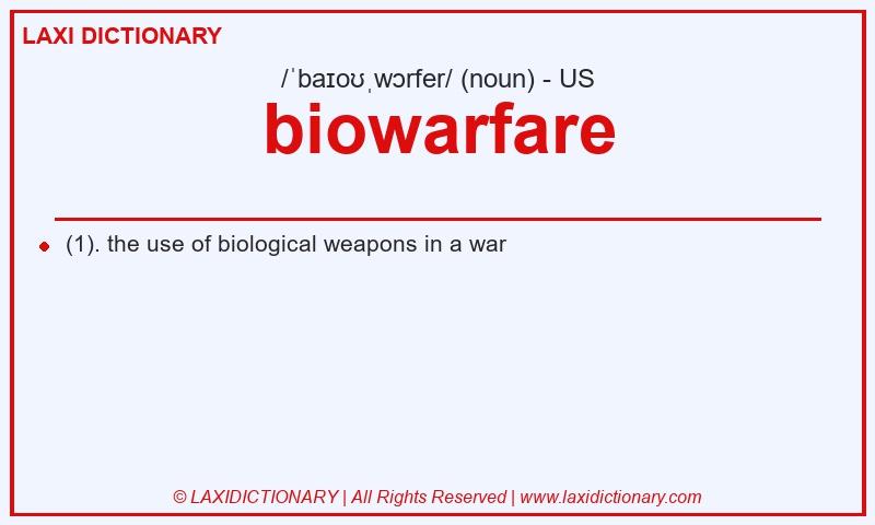 Definition biowarfare in American English