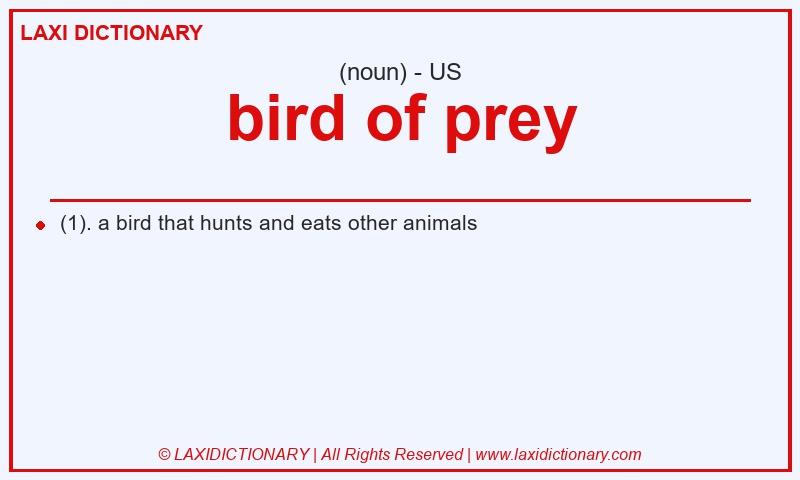 Definition bird of prey in American English