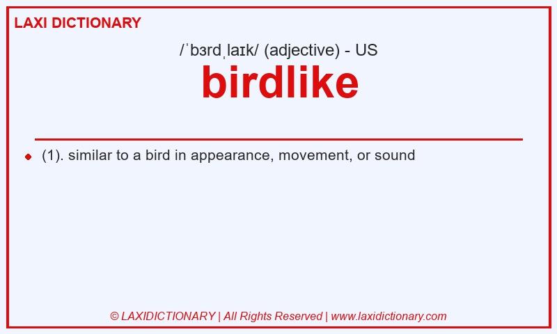 Definition birdlike in American English