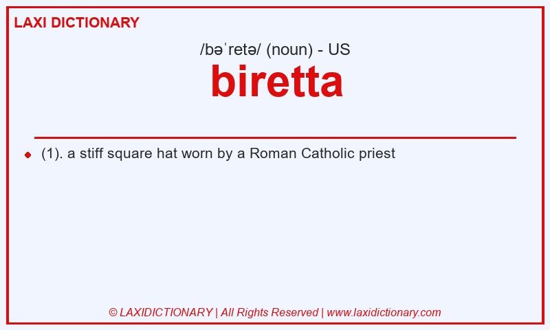 Definition biretta in American English